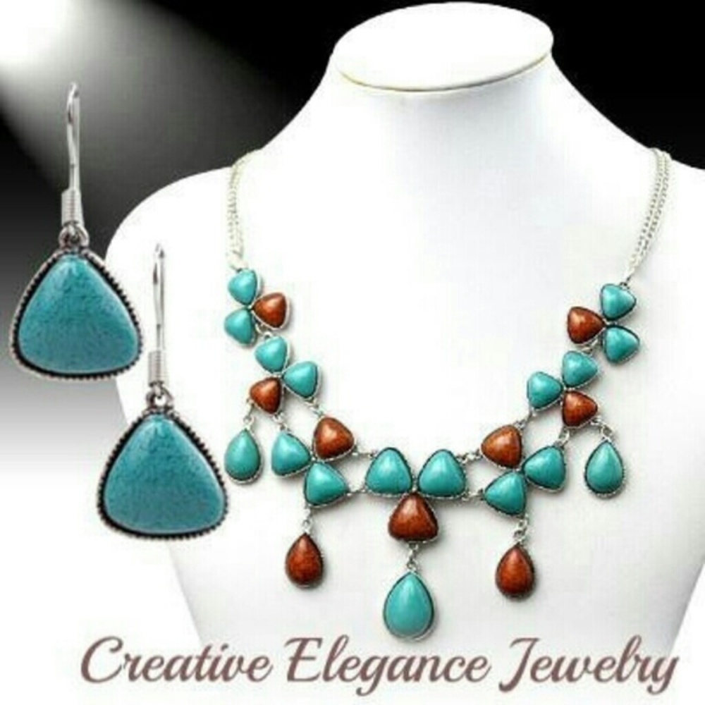 Statement Necklace and Earrings Set